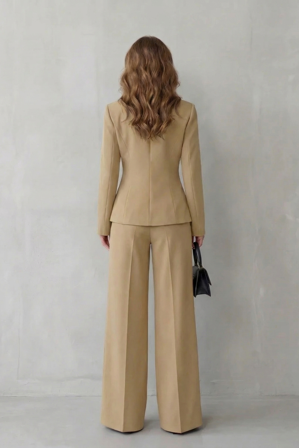 Women’s Tailored Blazer & Wide Leg Trouser Suit Set
