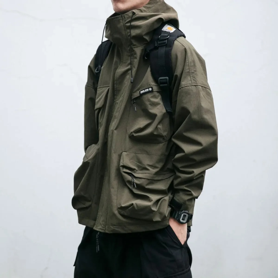 Veste imperméable à capuche pour homme | Manteau léger pour l’extérieur