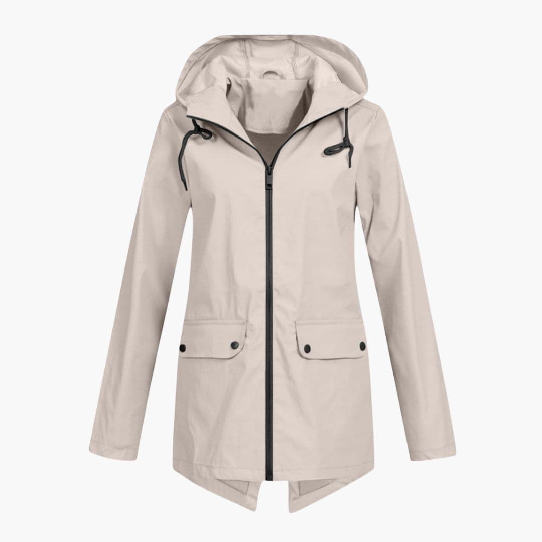 Hooded Zip Jacket with Drawstring Hood