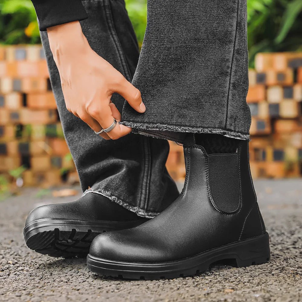 Bottines de travail Chelsea robustes pour homme
