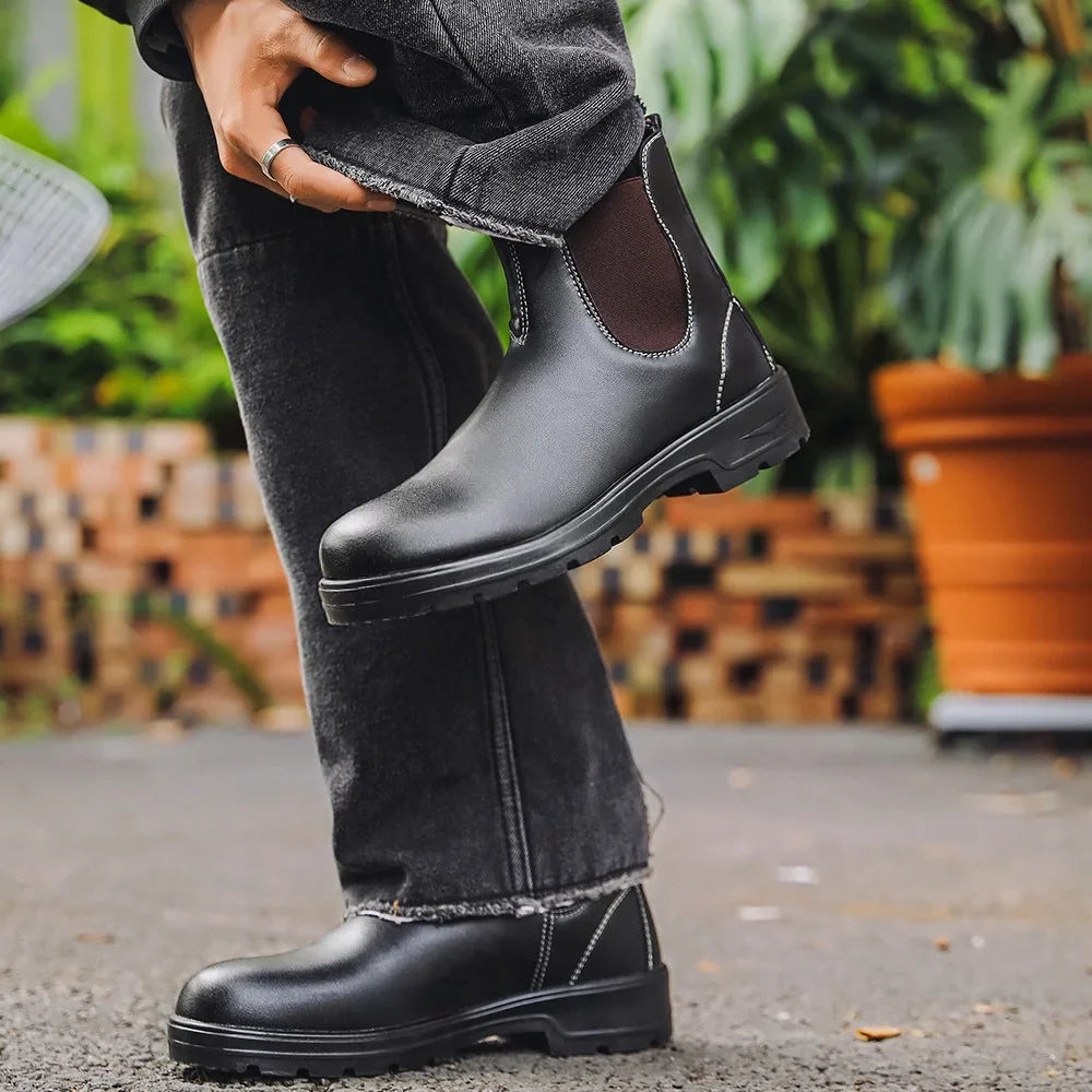 Bottines de travail Chelsea robustes pour homme