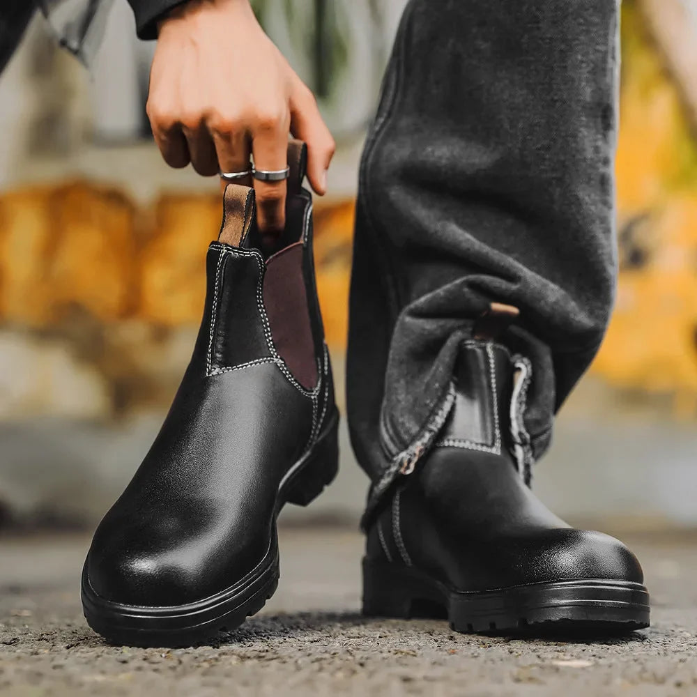 Bottines de travail Chelsea robustes pour homme