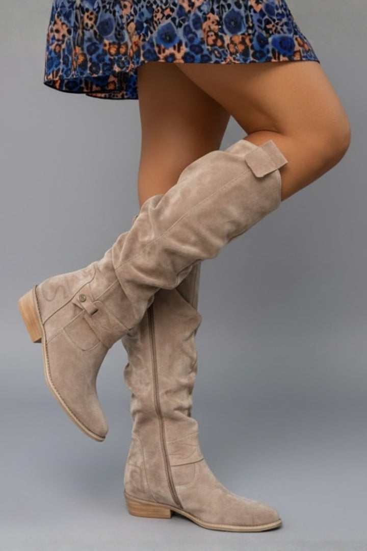 Women's Slouch Knee High Flat Boots