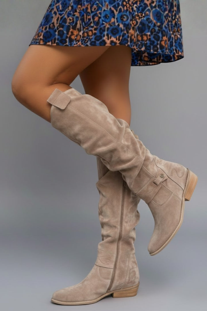 Women's Slouch Knee High Flat Boots