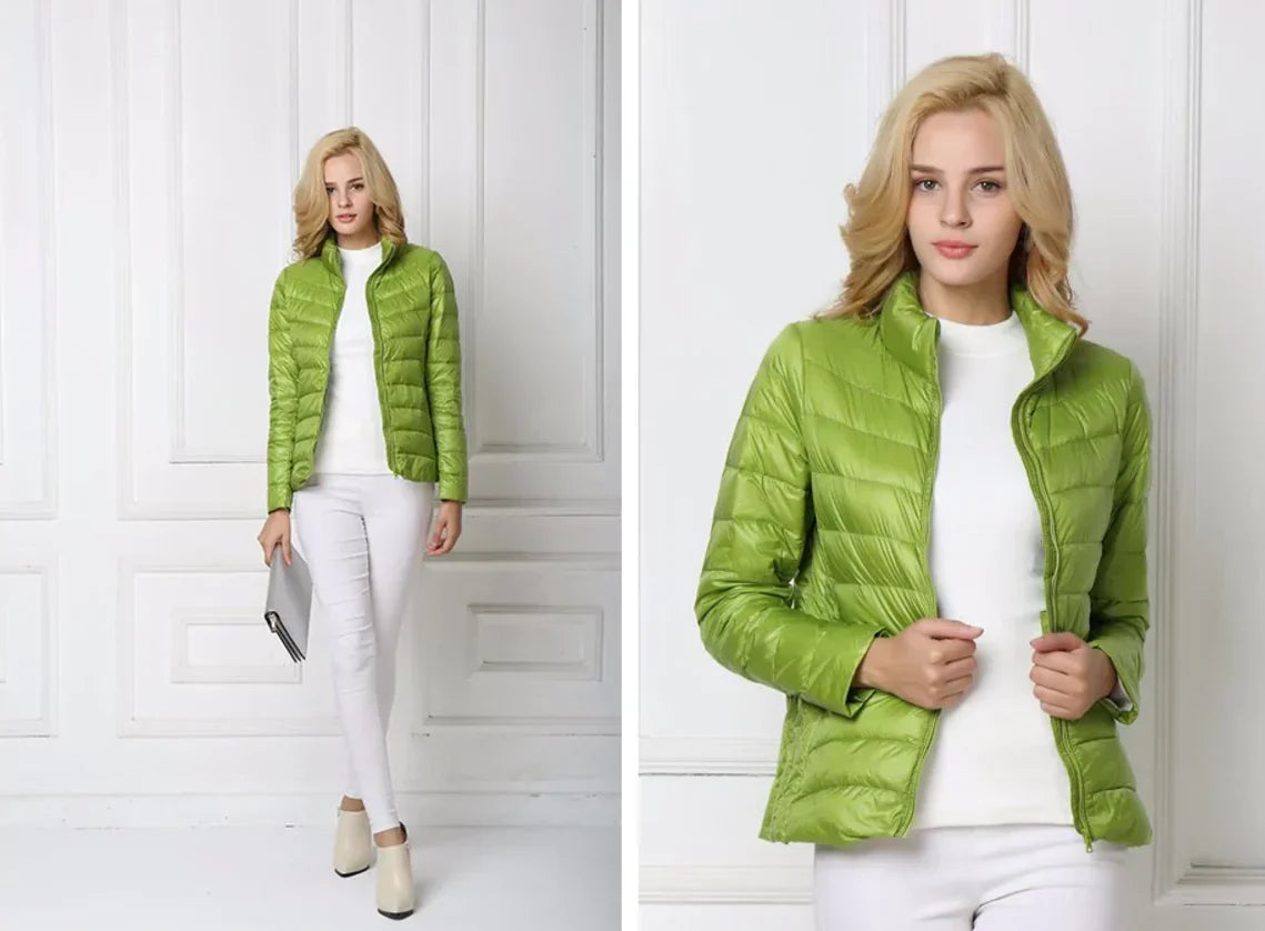 Women's Lightweight Puffer Jacket | Slim Fit Quilted Coat