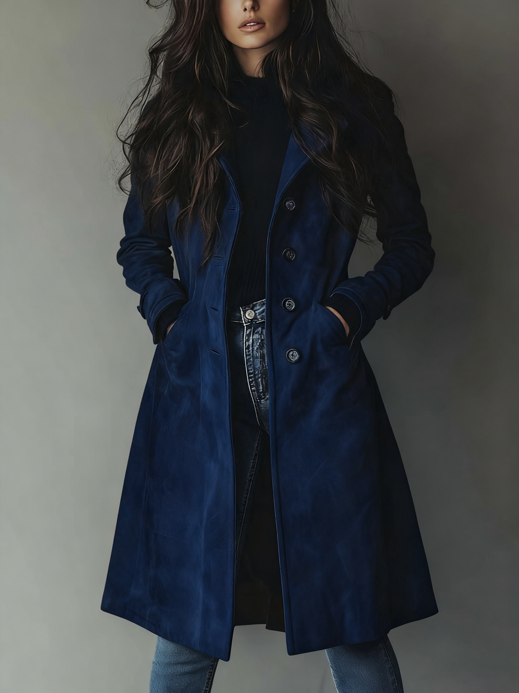 Women’s Longline Single-Breasted Tailored Coat
