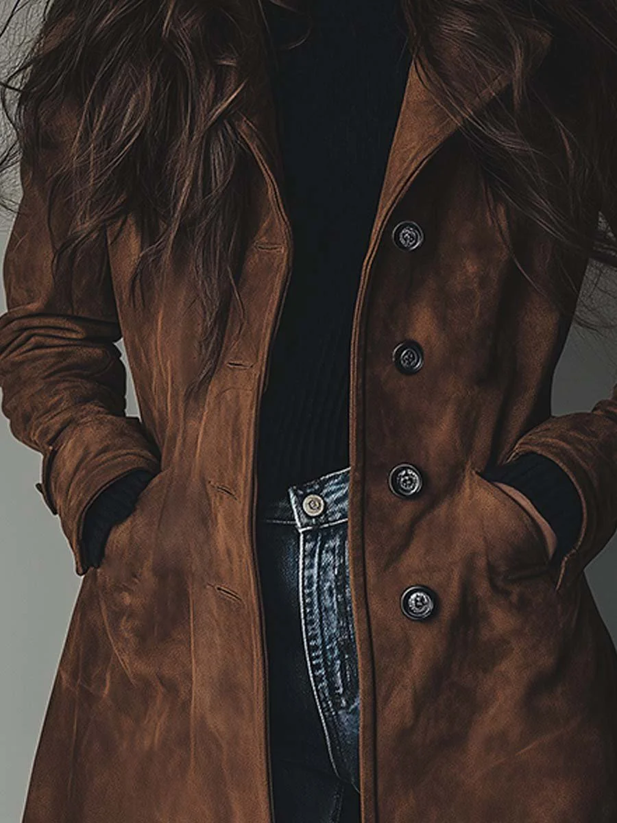 Women’s Longline Single-Breasted Tailored Coat