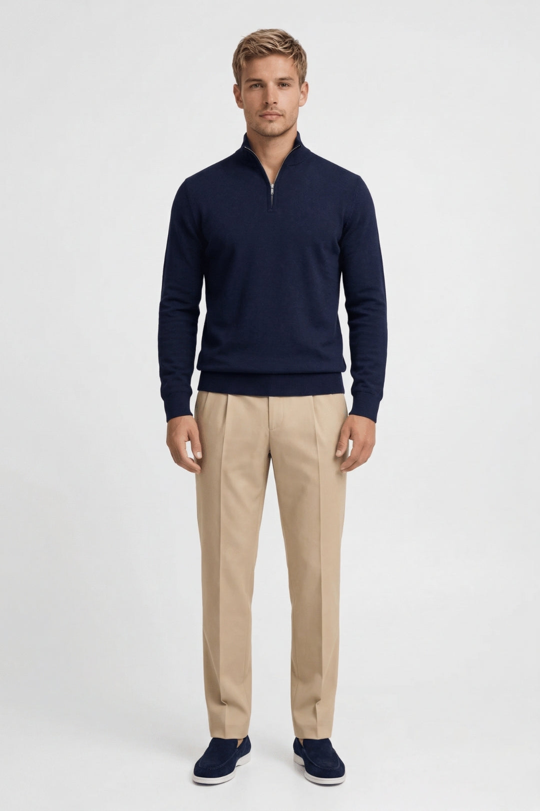 Men’s Classic Half-Zip Knitted Jumper
