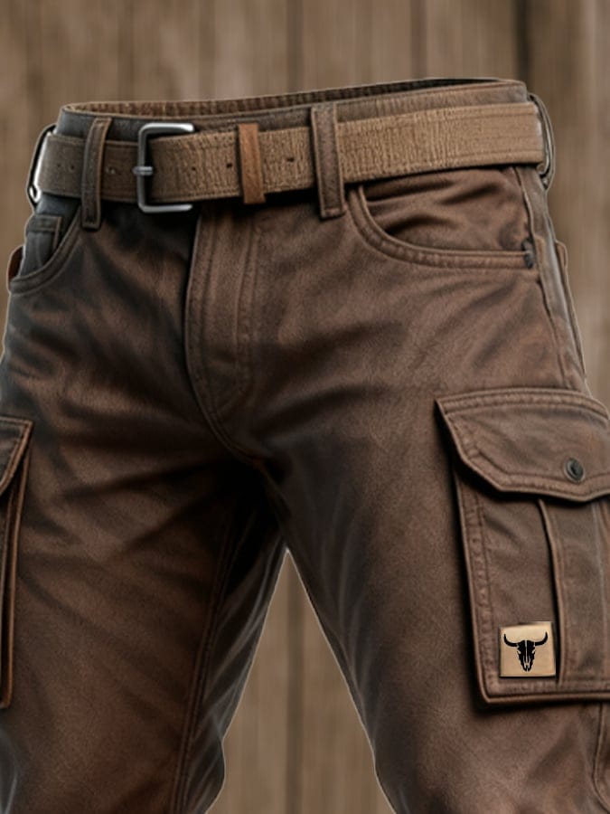 Men's Heavy Duty Cargo Work Trousers