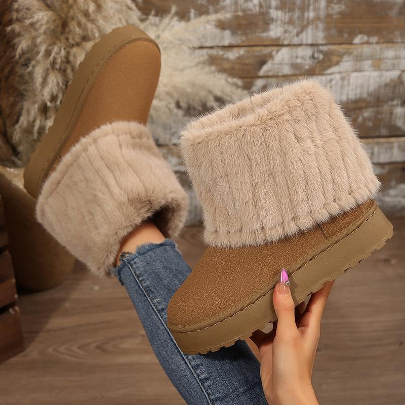 Women's Waterproof Snow Boots with Faux Fur Lining
