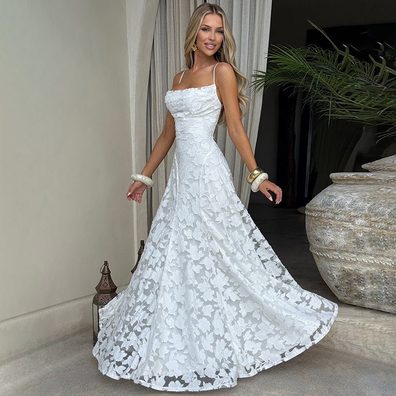 Lace Evening Dress with Ruched Bodice and Side Slit