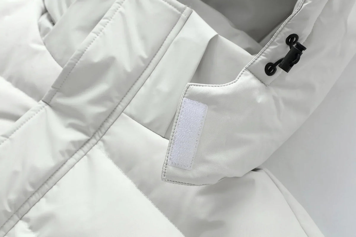 Long manteau matelassé d'hiver pour homme avec capuche