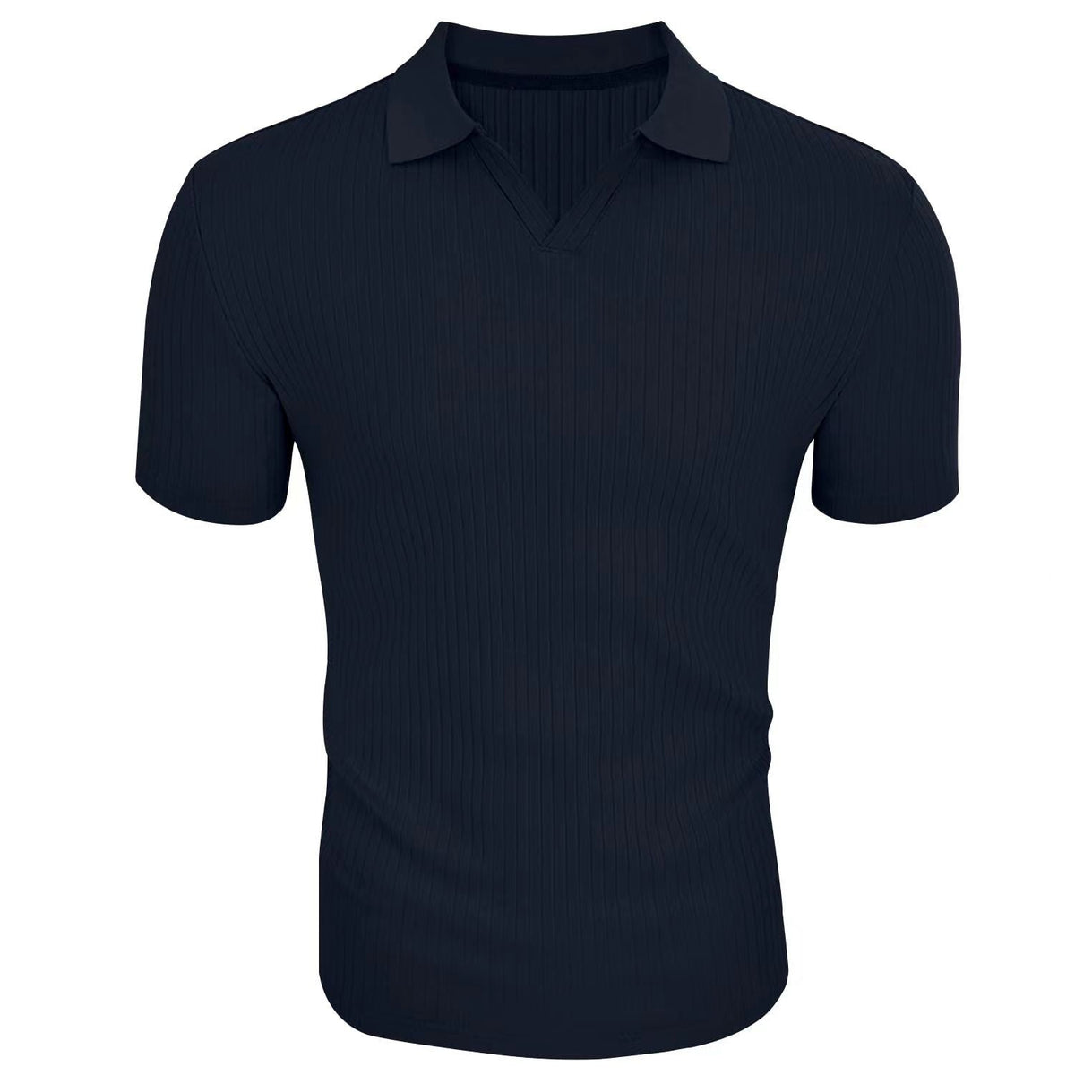 Polo texturé pour homme | Haut en maille ajusté à manches courtes