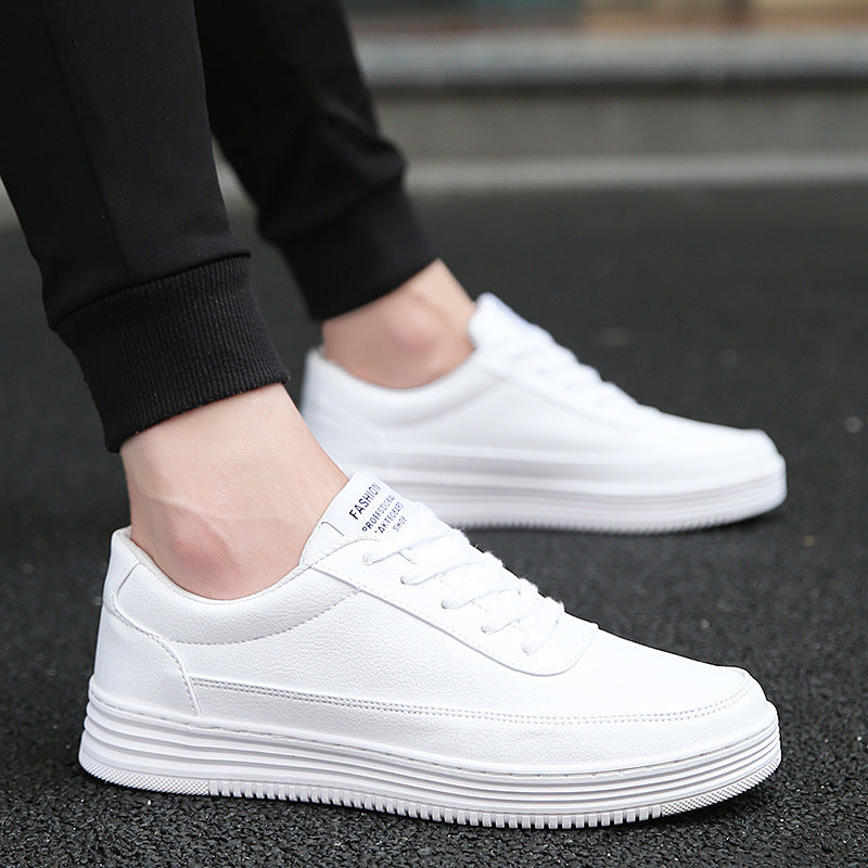 Men's White Lace-Up Trainers | Chunky Sole Sneakers