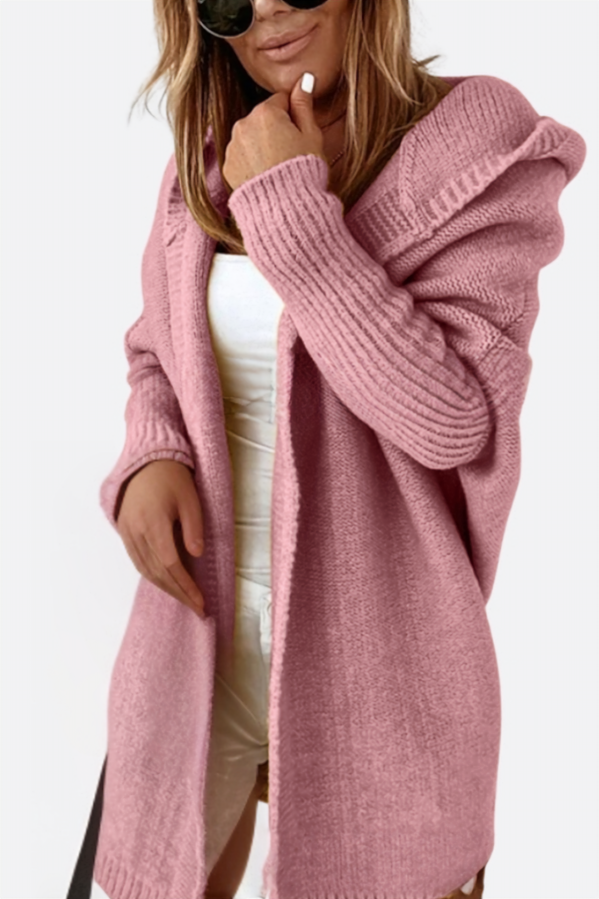 Women's Oversized Hooded Cardigan | Cozy Knit Sweater