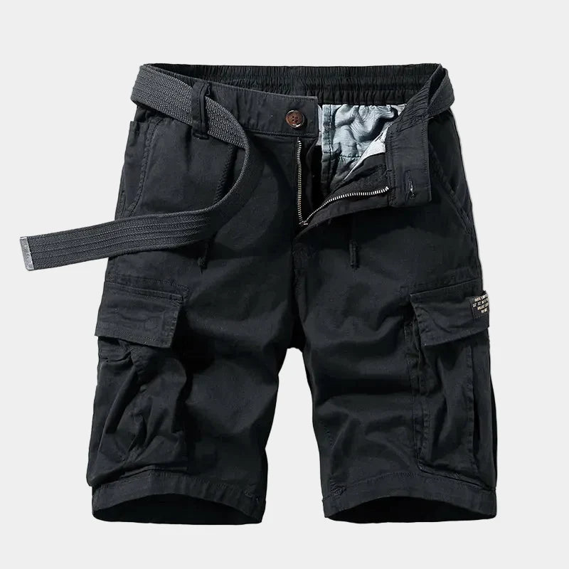 Men's Cargo Shorts with Belt and Multiple Pockets