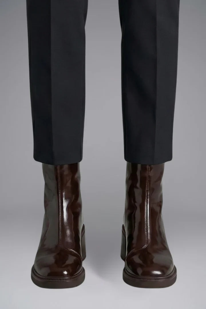 Women's Square Toe Ankle Boots | Block Heel Western Style