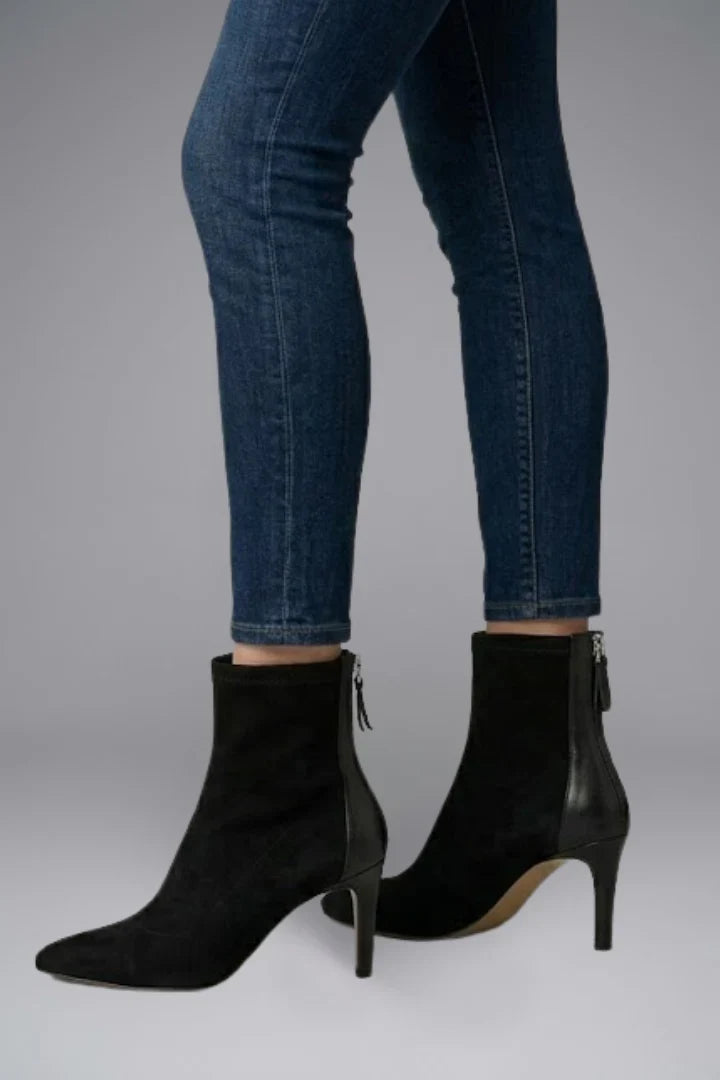 Women's Pointed Toe Ankle Boots | Side Zip Heel Boots