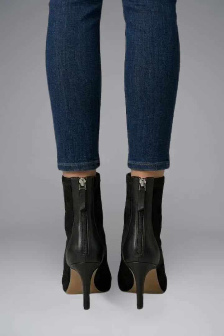 Women's Pointed Toe Ankle Boots | Side Zip Heel Boots