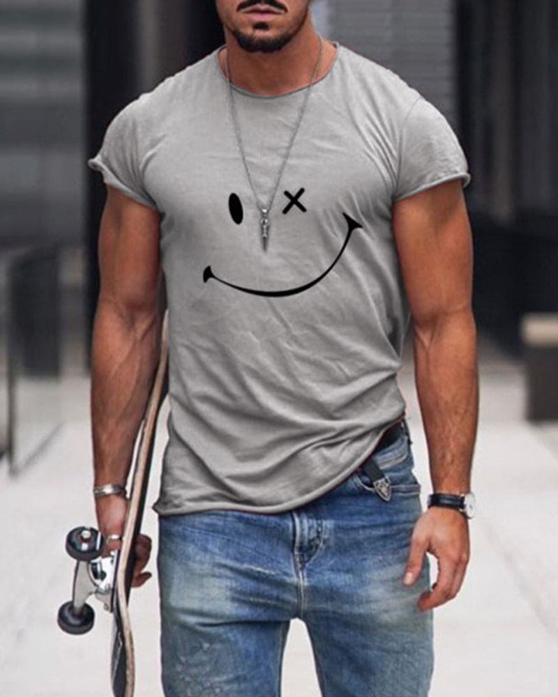 Graphic Print Crew Neck T-Shirt