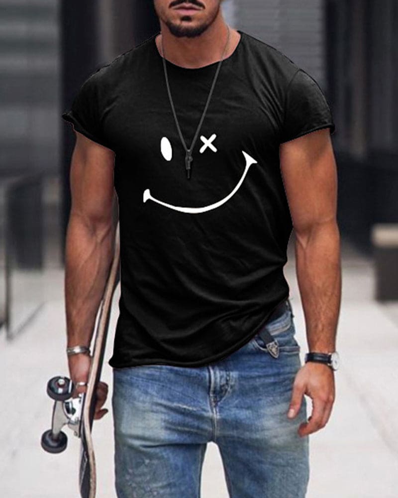 Graphic Print Crew Neck T-Shirt