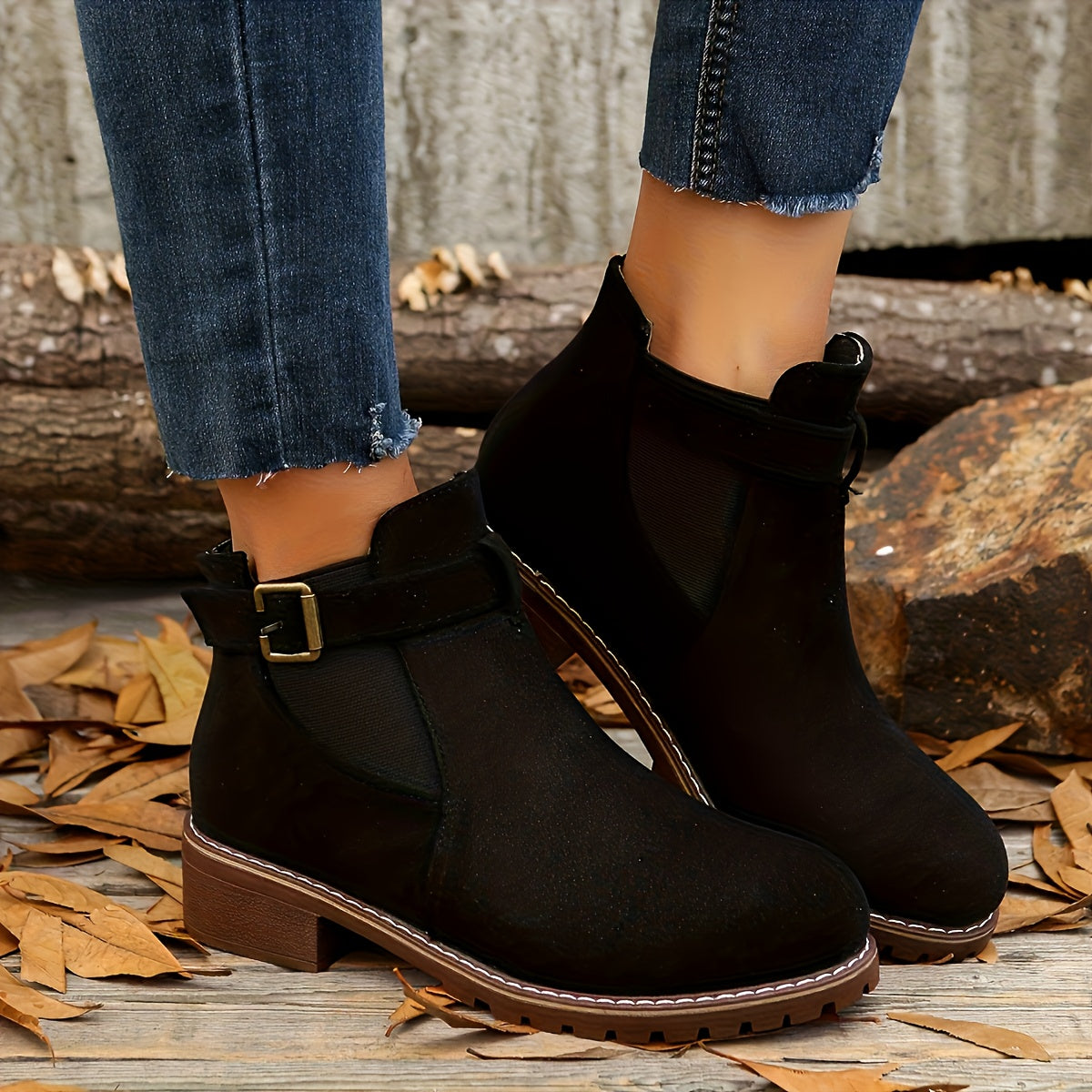 Women’s Buckle Chelsea Ankle Boots