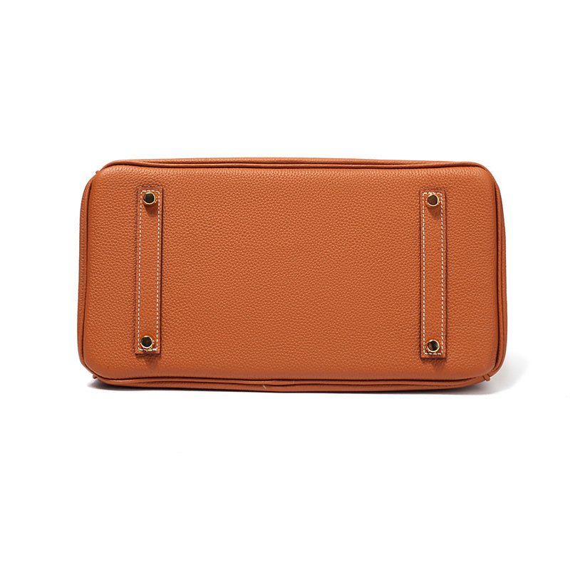Top-Handle Tote Bag with Padlock Detail