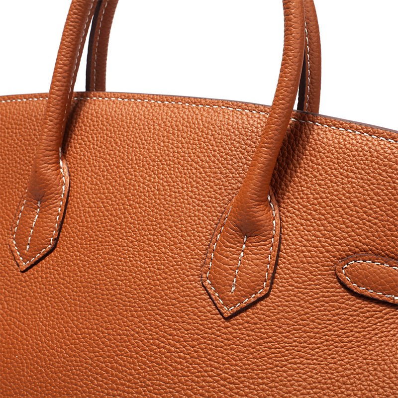 Top-Handle Tote Bag with Padlock Detail