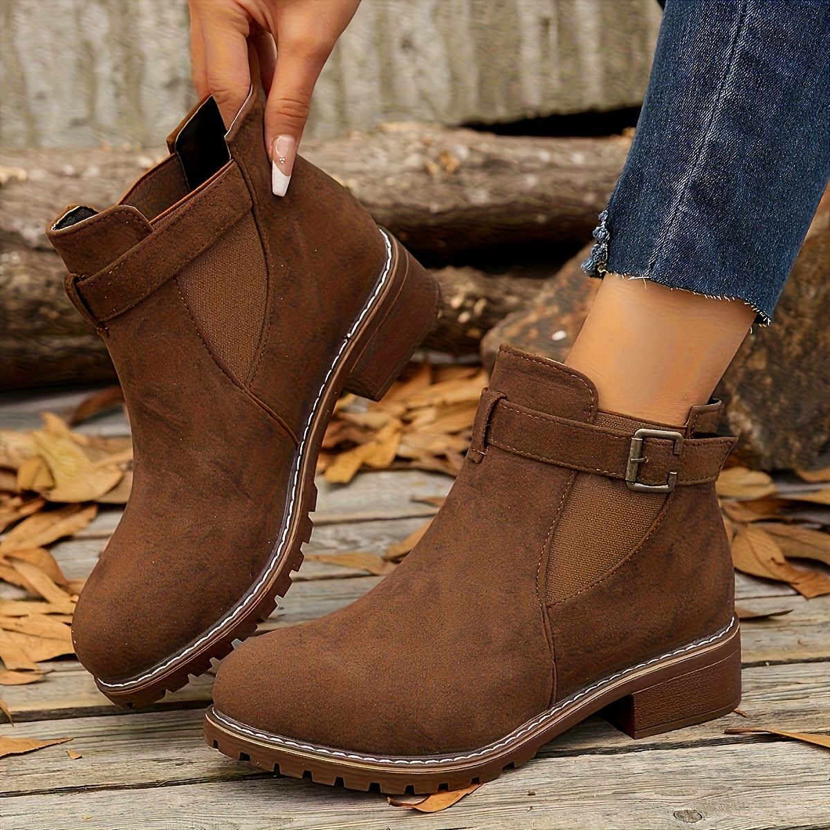 Women’s Buckle Chelsea Ankle Boots