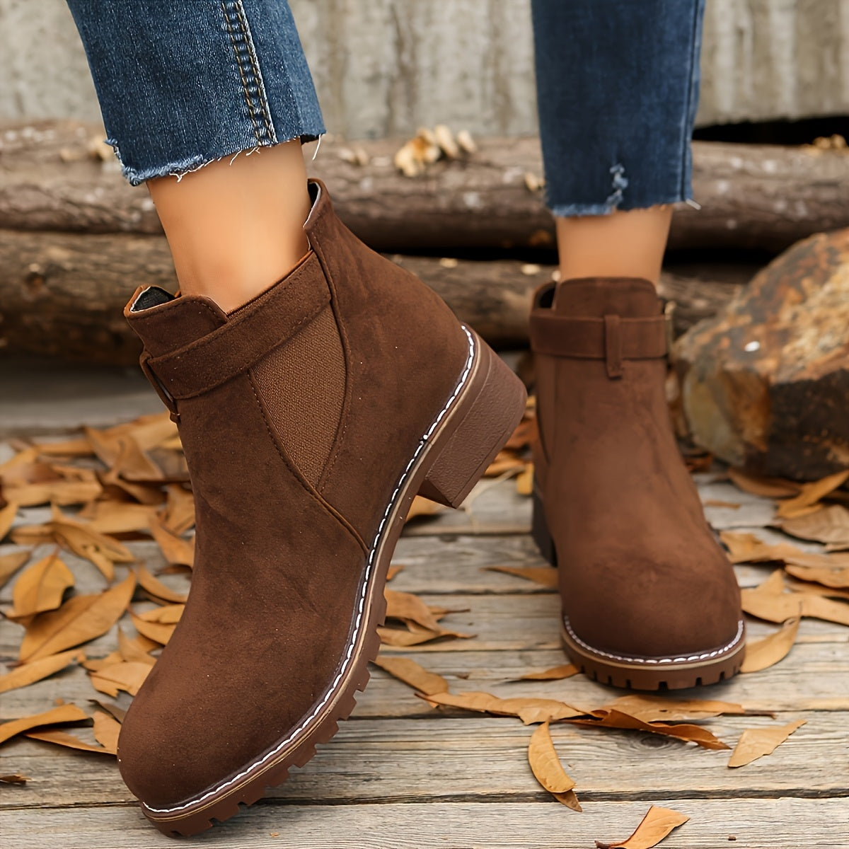 Women’s Buckle Chelsea Ankle Boots