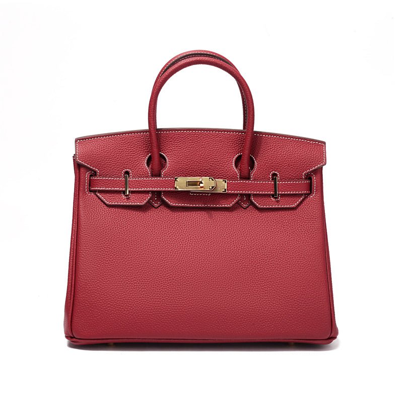 Top-Handle Tote Bag with Padlock Detail