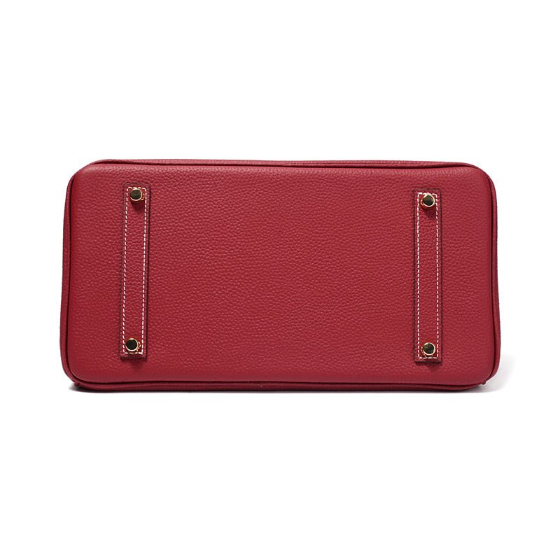 Top-Handle Tote Bag with Padlock Detail