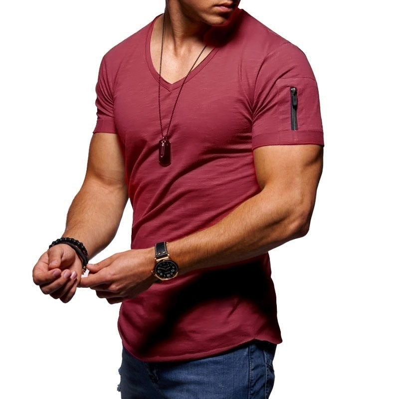 Men's Slim Fit V-Neck T-Shirt