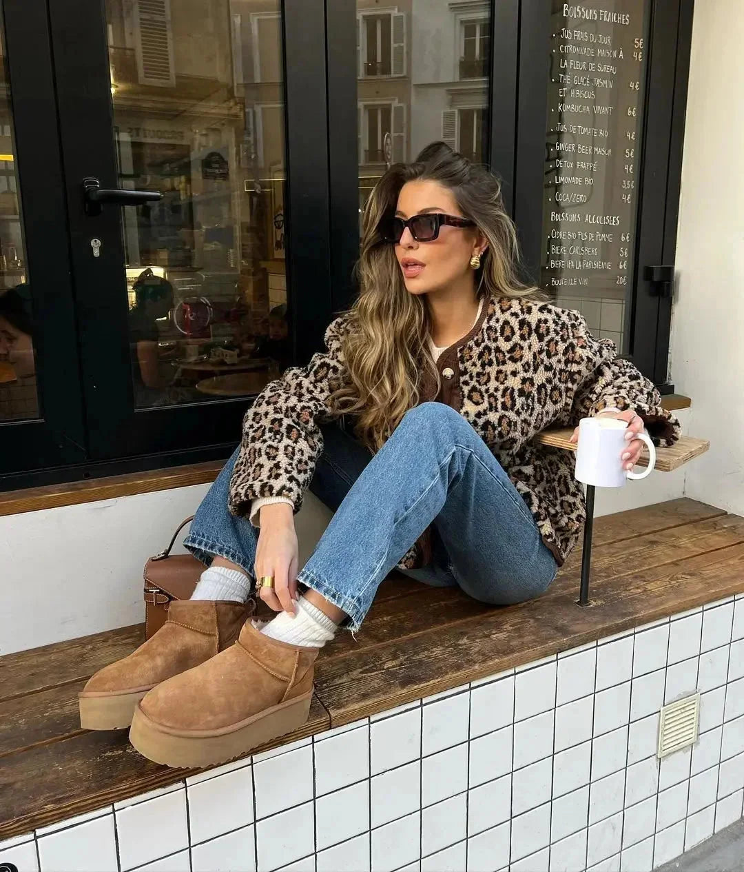 Women’s Leopard Print Button-Up Cardigan
