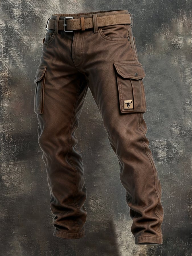 Men's Heavy Duty Cargo Work Trousers