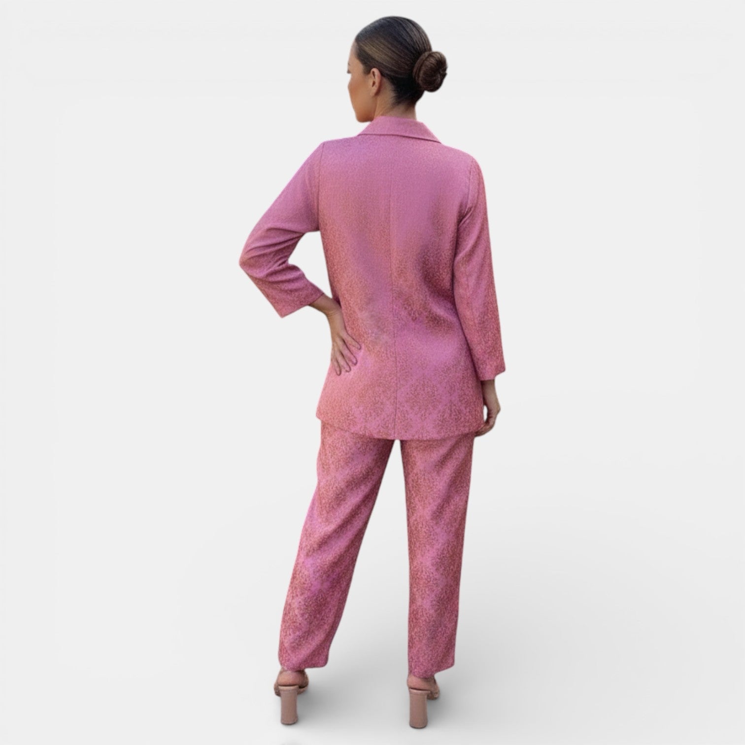 Women's Floral Jacquard Blazer & Trouser Suit
