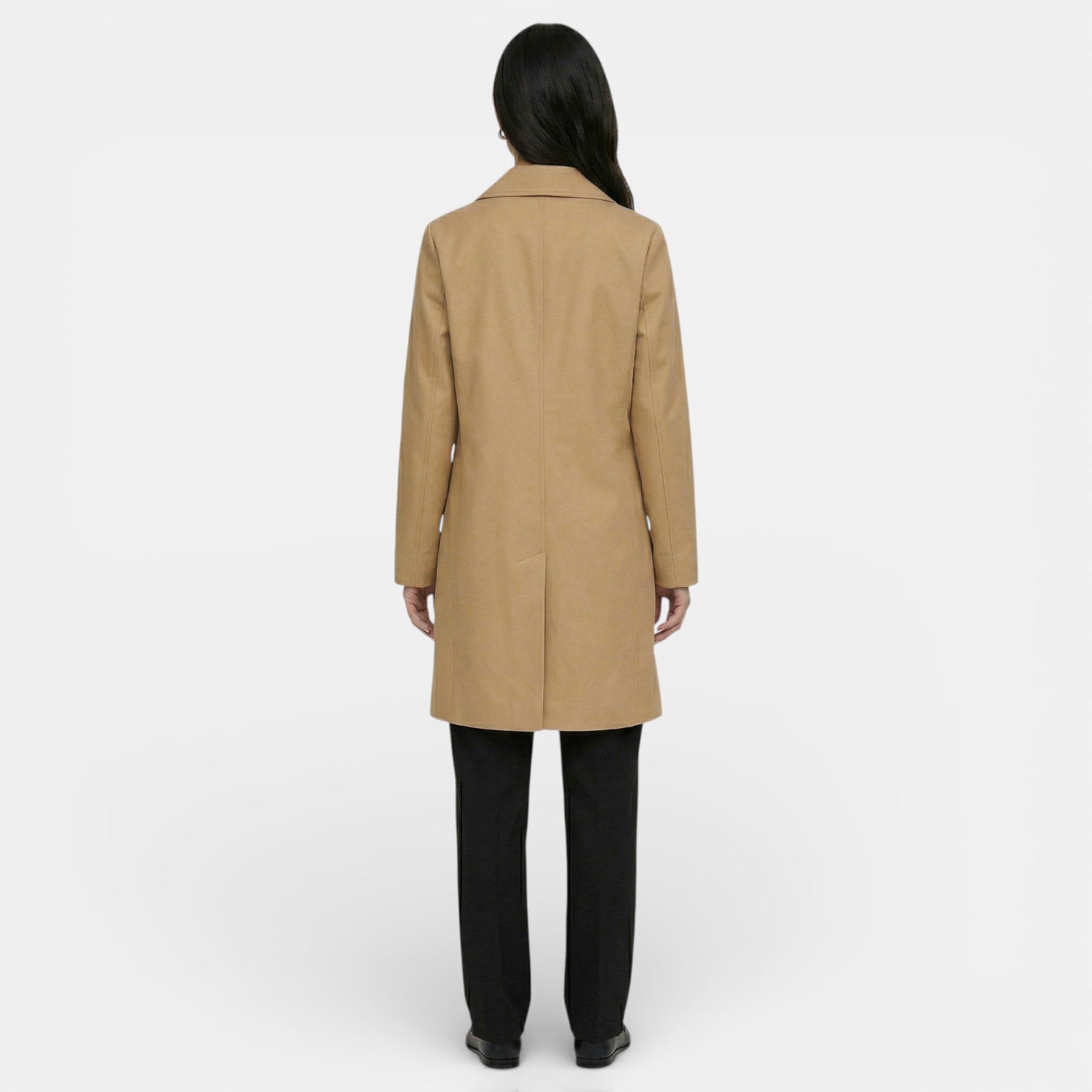 Women’s Single-Breasted Longline Coat