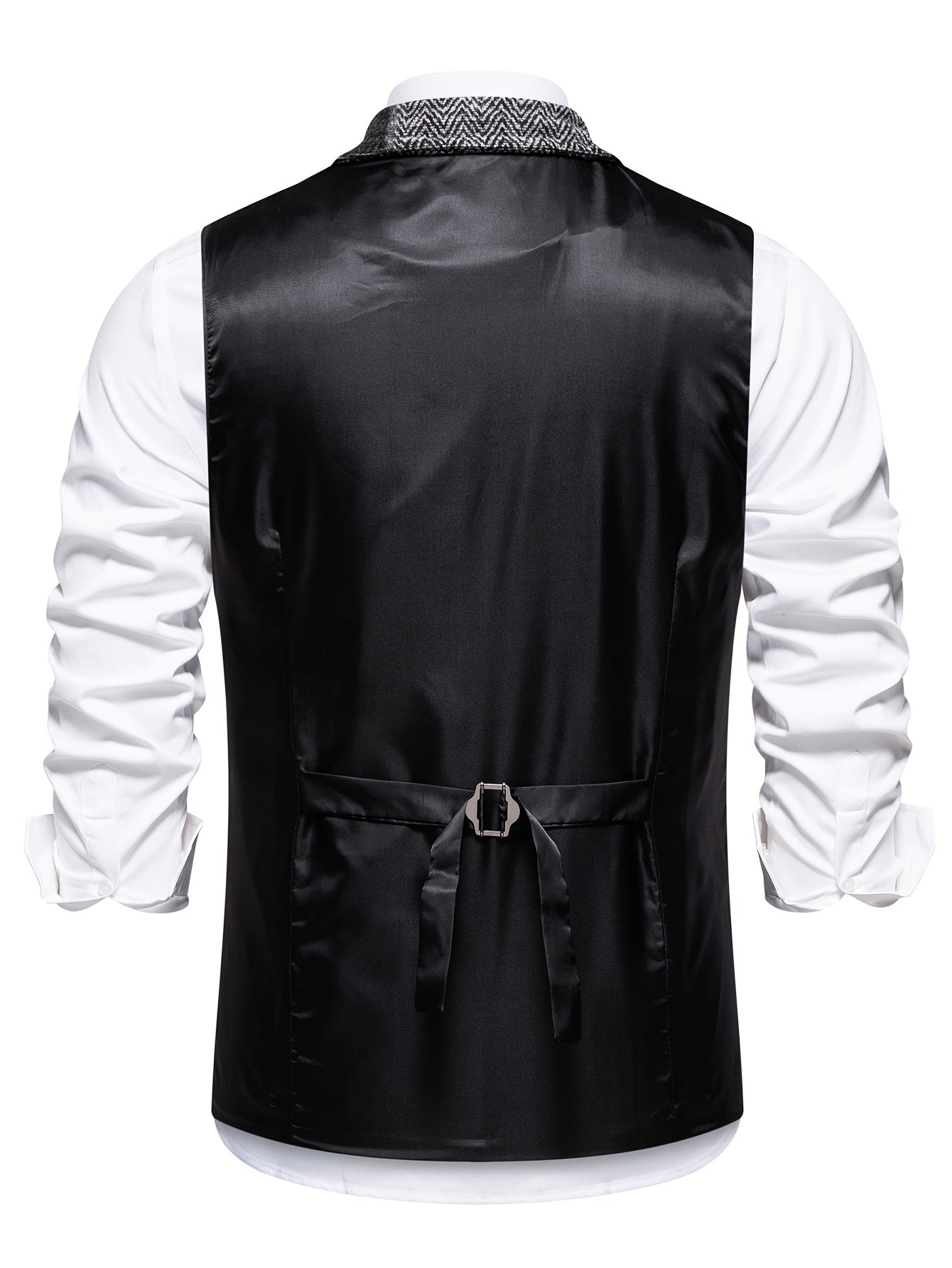 Gilet ajusté à carreaux patchwork pour homme