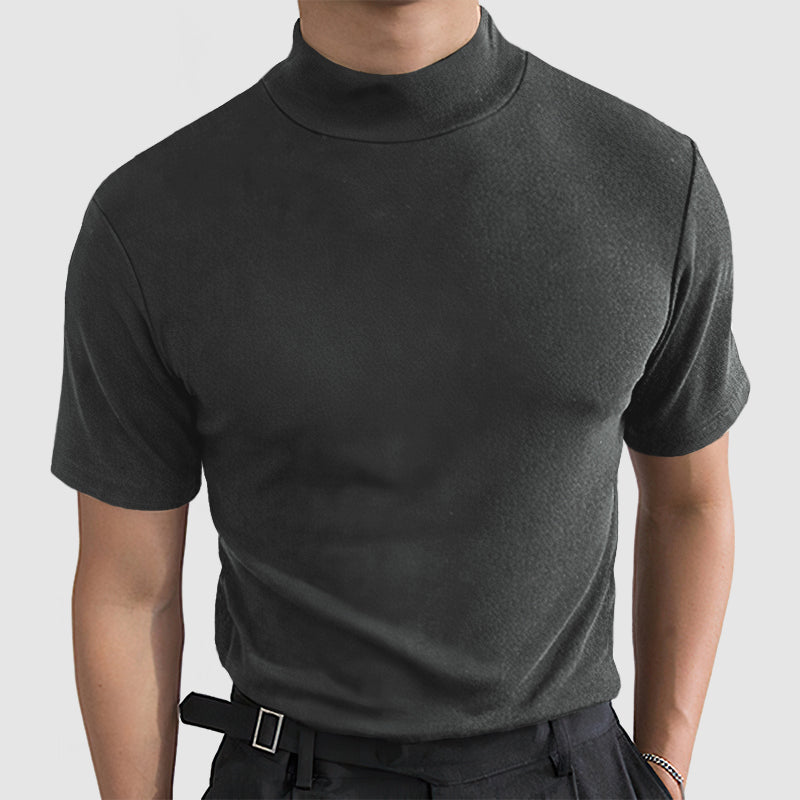 Men's Slim Fit Mock Neck T-Shirt