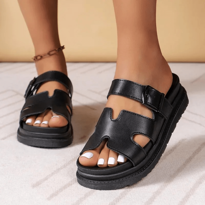 Women's Buckle Strap Flat Comfort Sandals