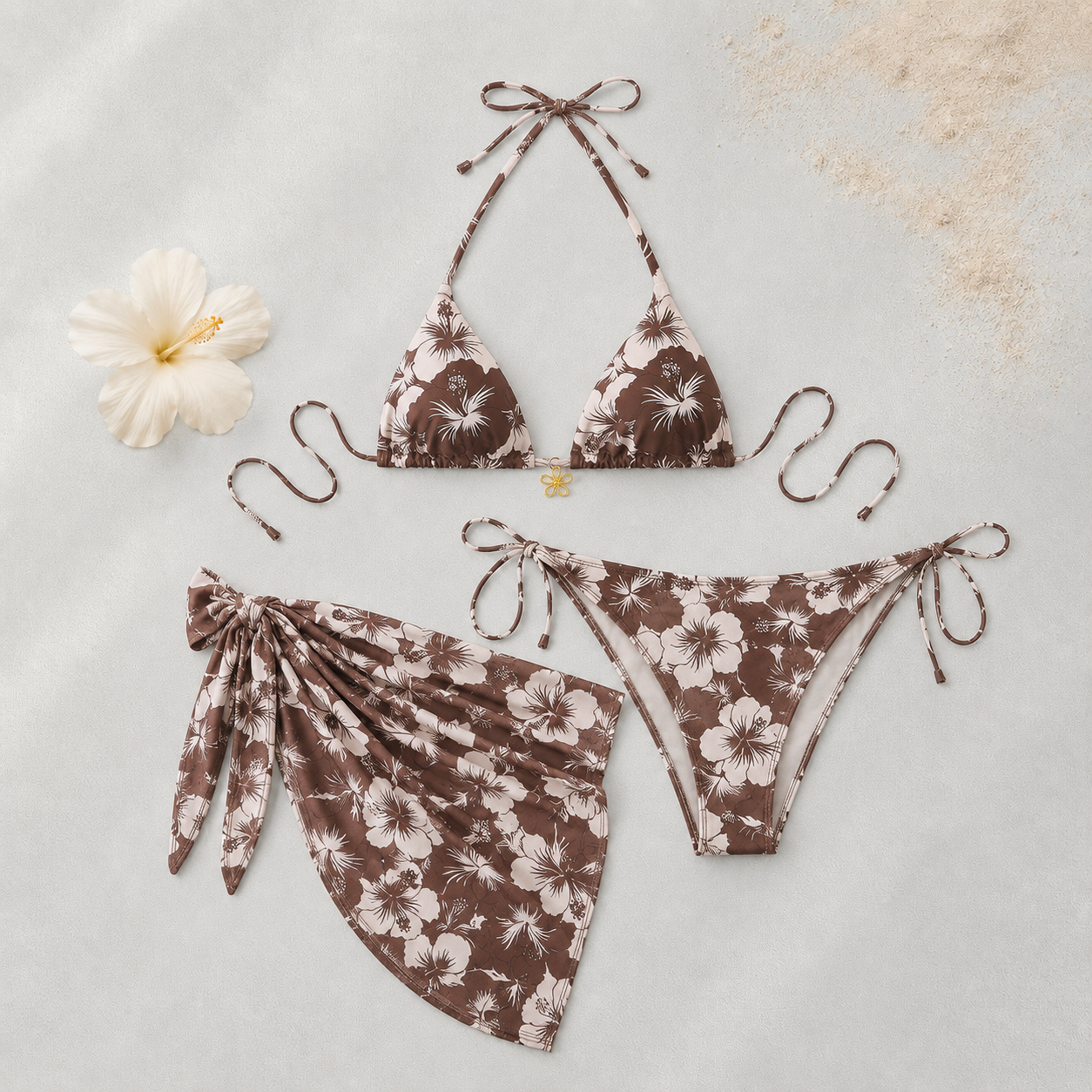 Bikini and Sarong Set for Beach and Poolwear