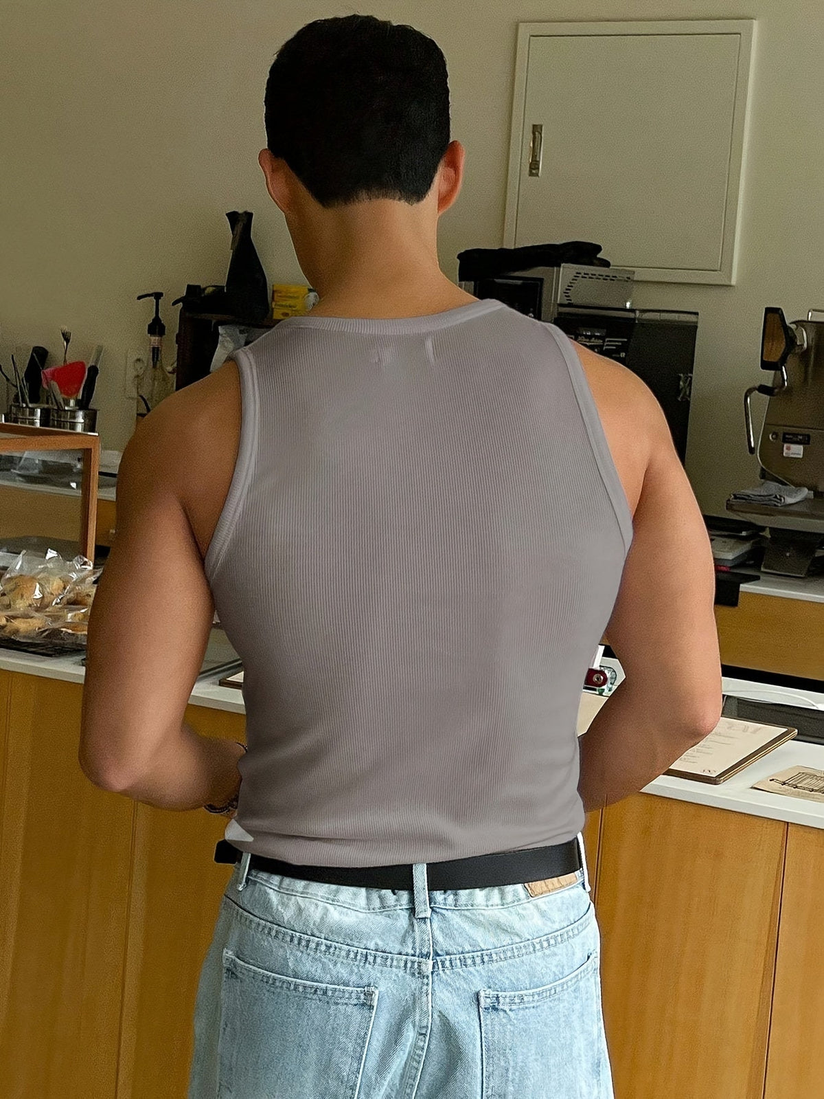 Men’s Slim Fit Ribbed Tank Top