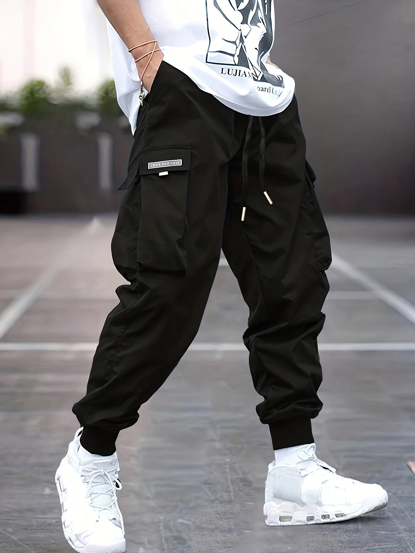 Jogger Cargo Trousers with Elastic Cuffs