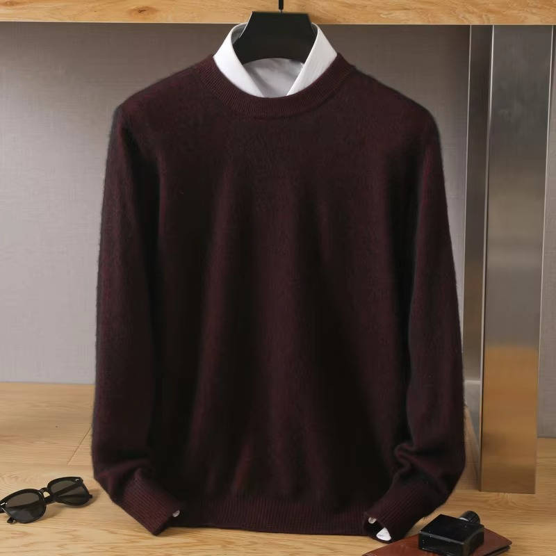 Men's Cashmere Crew Neck Jumper | Long Sleeve Pullover