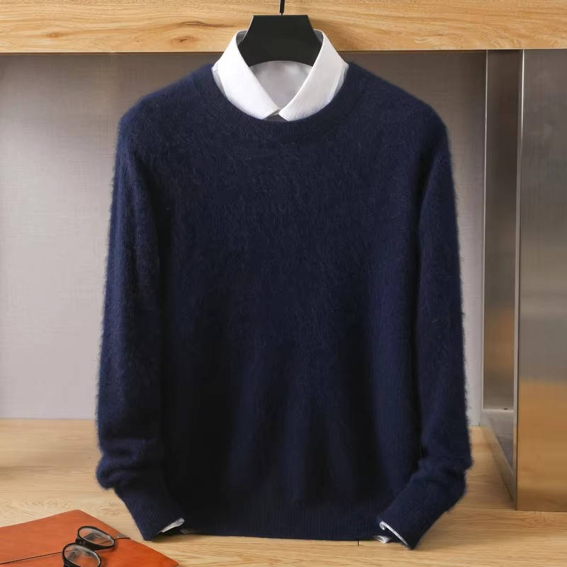 Men's Cashmere Crew Neck Jumper | Long Sleeve Pullover