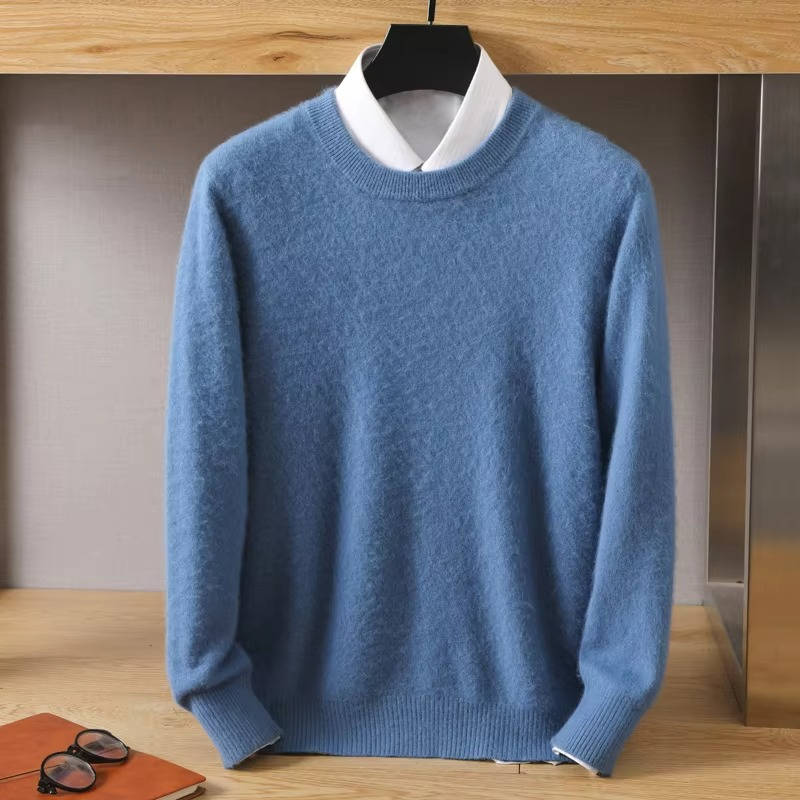 Men's Cashmere Crew Neck Jumper | Long Sleeve Pullover