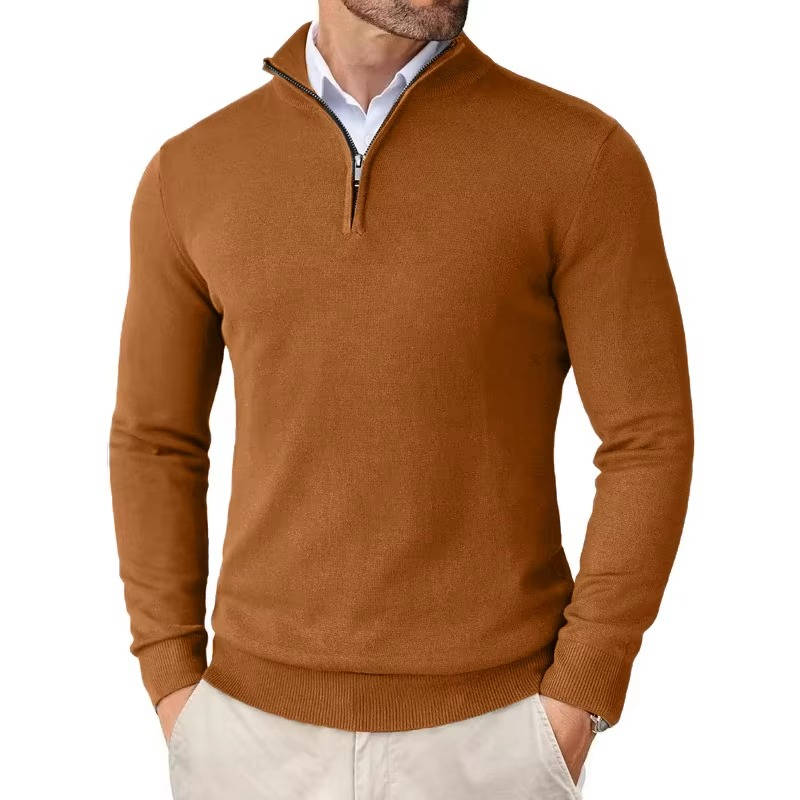 Men's Quarter Zip Pullover Sweater