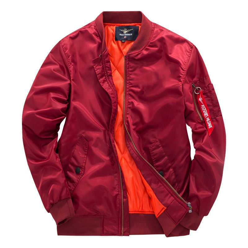 Blouson aviateur matelassé pour homme avec finitions côtelées