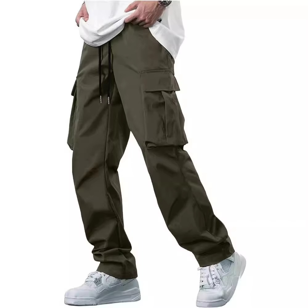 Pantalon cargo de jogging pour homme | Pantalon de survêtement extensible à cordon de serrage