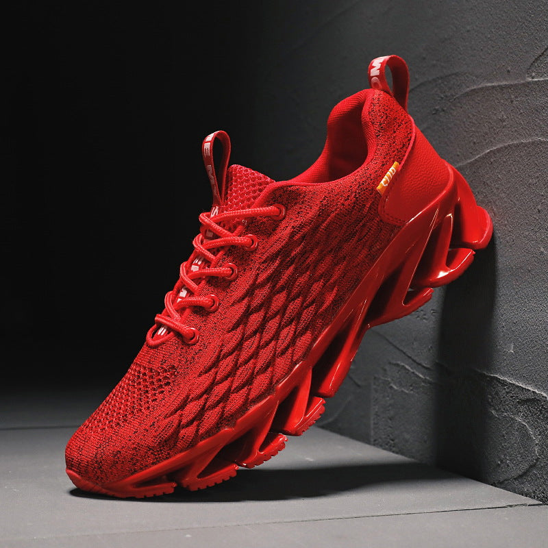 Baskets de course en mesh avec semelle de style lame